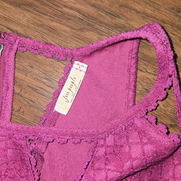 Free People Magenta Missed Connections Halter Mini Dress - Picture 10 of 15